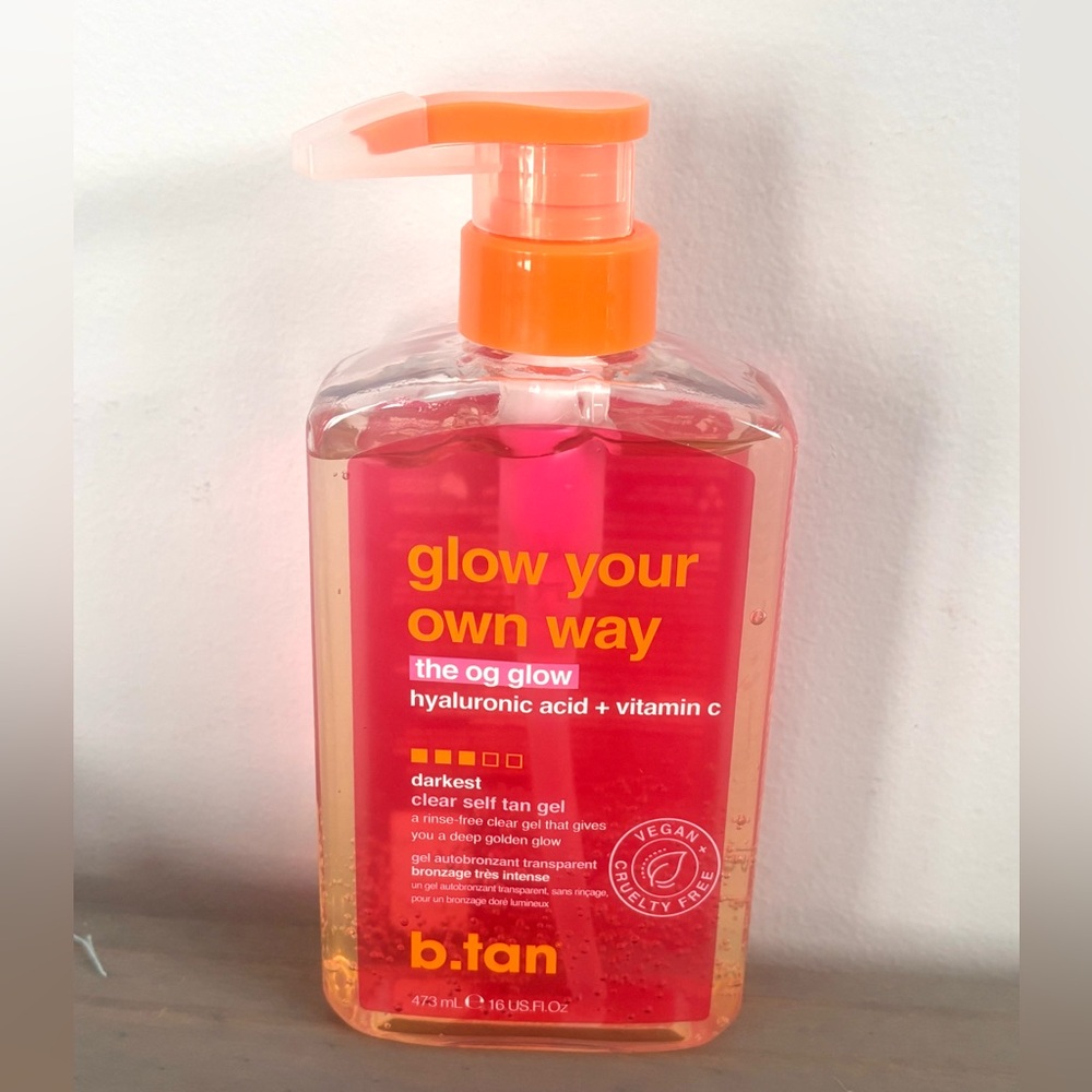 b.tan Glow Your Own Way Self Tan Gel W/ Hyaluronic Acid, Vit C- Darkest- 16 OZ